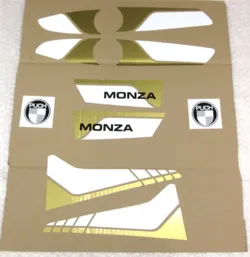 MONZA 2 GEAR, GULD/HVID TRANSFER SÆT, 10 DELE, NY