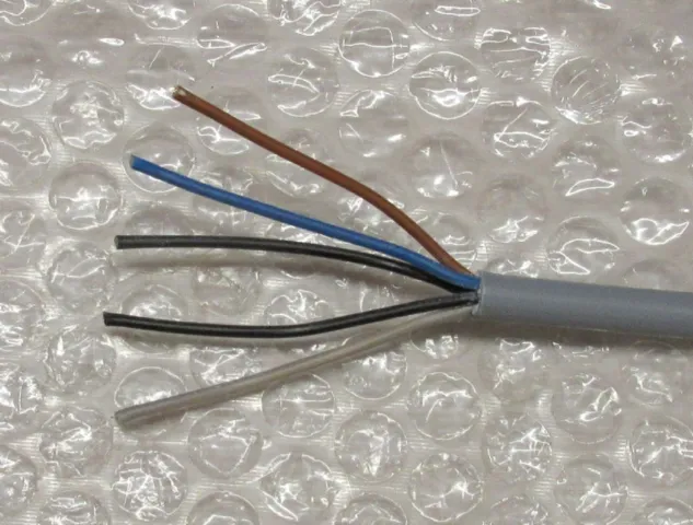KABEL 5 X 0,50 GRÅ