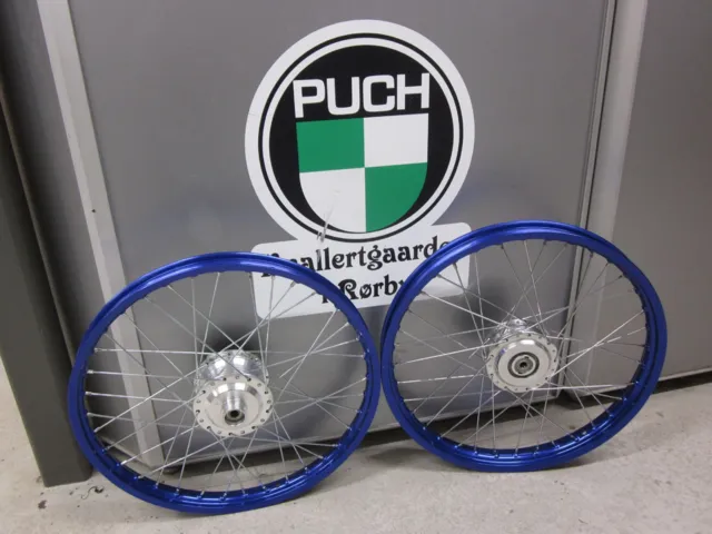 EGERHJULSÆT, 17" BLÅ ELOXERET 17 x 1,20, PUCH MAXI