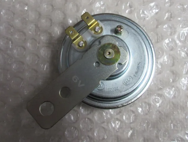 HORN 6 VOLT DC, (JÆVNSTRØM), MAT KROM