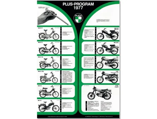 Plakat PUCH PLUSPROGRAMMET FOR 1977
