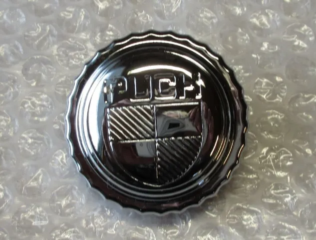 BENZINDÆKSEL, KROM MED PUCH LOGO